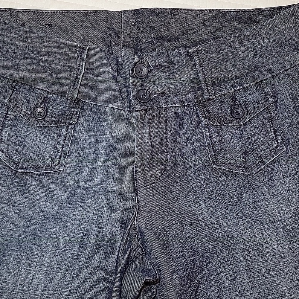 Lucky Brand Women Dark Wash Denim Capri Wide Leg Gaucho Pants Size 8/29 - Picture 3 of 11